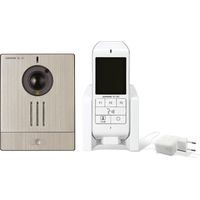 Aiphone – Carillon vidéo couleur sans fil – Alimentation par 6 piles AA – Portée 100m – Mémoire d'images 100 appels – Moniteur DECT 2,4 pouces