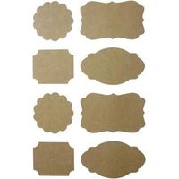 96 stickers kraft baroques