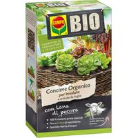 COMPO BIO - 750gr - CONCIME ORGANICO CONLANA DI PECORA PER INSALATE E ORTICOLE