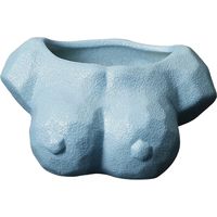 Pot de fleurs abstrait blanc pour plantes de jardin, cactus et succulentes-Blue