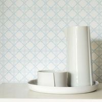 Graham & Brown Diane Light Blue Geometric Diamond Cross Vinyl Wallpaper