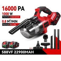 Aspirateur sans fil 1000 W 6 fonctions – aspirateur portable 16 kPa – réservoir 700 ml – compatible Makita 18V – nettoyage maison et voiture( 2 batteries )