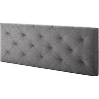 Marckonfort – Tête de lit Milano 140x60 cm – Tissu 100% polyester gris clair – Rembourrée mousse 8 cm d'épaisseur – Structure contreplaqué légère