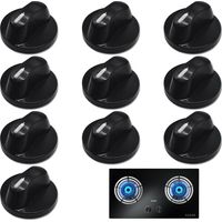 Ahlsen – Lot de 10 boutons de commande en plastique 8 mm – Pour four et cuisinière à gaz – Installation facile – Durable et résistant à l'usure