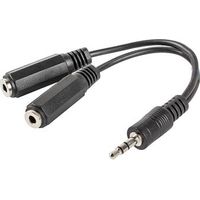 Adapter lanberg Stereo-Klinkenstecker auf Stereo-Klinkenbuchse x2 10 cm schwarz