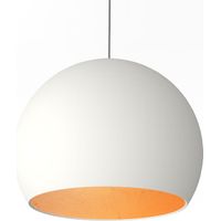 LUMICOM JOE Sospensione, 1X E27, max 42W, metallo, bianco opaco/foglia rame, D.40cm