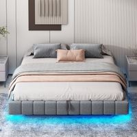 letto matrimoniale struttura contenitore sospesa LED OKMYHOME