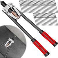 Pince a Rivet, 17" Pince a Rivet Pop Ensemble Comprenant 100 Rivets Aveugle Pince à Riveter 2,4 3,2 4,0 4,8 mm Professionnelle pour Rivets Aluminium Acier Inoxydable