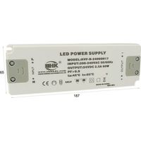 Alimentatore Trasformatore CV 60W 24V 2,5A Super Slim Solo 22mm Spessore