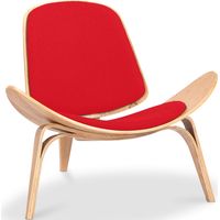Designer-Sessel - Skandinavischer Sessel - Stoffbezug - Lucy Rot
