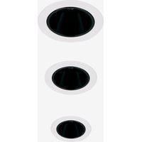 SKLUM Pack mit 3 LED-Einbau-Downlights mit runden Rahmen Ø8 cm für den Außenbereich aus Aluminium Luisiana Weiss – Schwarz