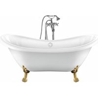 Freistehende Badewanne DARLINGTON Löwenfüße GOLD 175