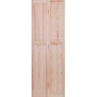 Levigne – Porte de placard pliante pleine en pin massif brut 21 mm – Hauteur 205 cm – Isolation visuelle totale – Charnières prémontées