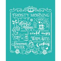 Pochoir réutilisable pour impression hiver motifs soie