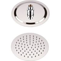 Pommeau de douche rond en métal chromé et anti-calcaire mince de 30 cm, articulé