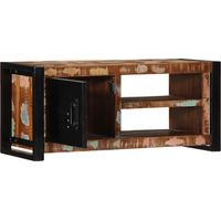 Meuble TV Banc TV Armoire TV 80x30x35 cm bois massif de récupération