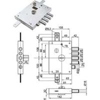 Triple verrouillage appliquer avec Scr. Carte en double aveugle. Lourd 73 mm - 73 mm DX (IMB 7111 2 DE) dans enveloppe