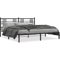 Maison Exclusive - Giroletto con Testiera in Metallo Nero 183x213 cm