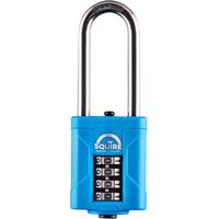 Squire CP50S25BX Heavy-Duty Rustproof Marine Combi Padlock 50mm Long Shackle 63mm