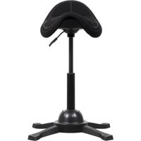 STIER Tabouret de selle avec siège creux hauteur d'assise 480-660 mm noir