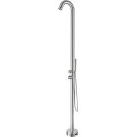 Naturel – Douche extérieure en inox 316L – TS1001 – eau chaude et froide – douchette à main – résistance corrosion et UV