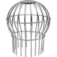 Gouttière Guard 7,6 cm en acier inoxydable 304 Filtre Passoire pour tuyau de descente rond de 6,6 cm à 9,9 cm, arrête les graines de feuilles et autres débris Outil de nettoyage de gouttière