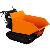 Monster Shop – Brouette motorisée 9 CV – Chenilles tout-terrain 18 cm – Capacité de 500 kg – 4 vitesses – Poignée basculante – Inclut pelle à neige et rampes