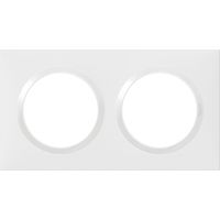 LEGRAND - Plaque carrée dooxie 2 postes finition blanc