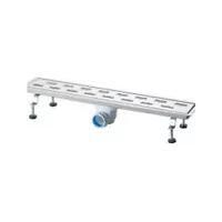 Canalina di scarico griglia doccia Onda con sifone in acciaio inox 60 cm vicario