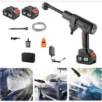Akku Hochdruckreiniger Brushless Hochleistung, Kabelloser Hochdruckreiniger für Auto Garten Hof und Landwirtschaft(Mit 2 Batterien)