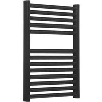LUXRAD Radiador de baño Ares 648 x 450 mm negro mate 9005 MAT 312W