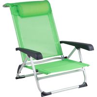 Silla de playa aluminio verde saint tropez 1204794 BOGAERT