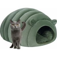 Niche igloo pour chat – Lit douillet en microfibre avec coussin amovible – Dimensions 38x42x33 cm – Antidérapant et imperméable