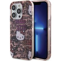Hello Kitty HKHCP13XHDGPTP iPhone 13 Pro Max 6,7" pinke Hartschalen-Hülle IML Tags Graffiti