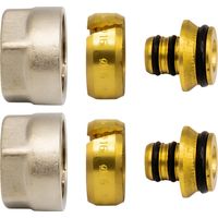 2x Klemmringverschraubung Messing 3/4" Eurokonus für Mehrschicht-Verbundrohr 16 2 x Klemmringverschraubung Messing Vernickelt 3/4" Eurokonus Verbundrohr 16x2mm