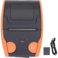 Imprimante de reçus Bluetooth portable, mini imprimante thermique pour tickets de caisse, imprimante de tickets de poche pour point de vente avec indicateur d'alimentation et connexion secteur