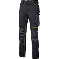 U-POWER Slim Fit Wasserabweisende Stretch-Arbeitshose ATOM Grau XL