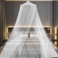 Moustiquaire de lit, Grand Moustiquaire Lit Double et Simple, Universelle Moustiquaire de Lit pour Bebe Enfant Adulte, Moustiquaire pour Lit, Ciel de Lit pour Maison et Voyage(Blanc)