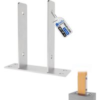 Lot de 12 Support de poteau en U galvanisé à chaud 81 x 81 x 200 mm – Platine bois pour clôture et poteaux – GeZu Impex