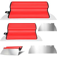 Flachspachtel-Set, bestehend aus 40 cm und 25 cm langen Edelstahlspateln, ideal für Trockenbauarbeiten, große Arbeitsbereiche, Wandgestaltung und Bauarbeiten.