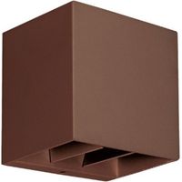 Applique murale classique gea led ges2320 led ip65 en aluminium marron à simple émission