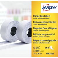 PLR1626 etiqueta autoadhesiva Etiqueta de precio Desmontable Blanco 12000 pieza(s)