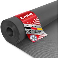 Tapis extérieur, Finition nervurée Fin, Gris, 100 x 200 cm