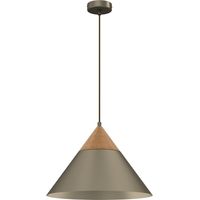 Lampada a sospensione Luminex Single oro titanio legno E27