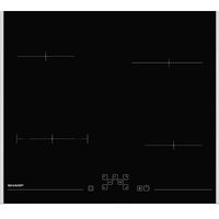 vitrocerámica 59cm 4 fuegos 1800w negro - KH6V08FT0K - Sharp -