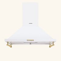 Silverline – Hotte décorative murale 90 cm – Extraction – Classe A – Débit d'air 644 m3/h – Niveau sonore 67 dB – Finition blanc mat