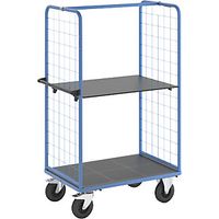 eurokraft pro Carrello a ripiani con sponde grigliate ruote