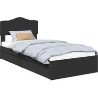 Maison Exclusive - Aufbewahrungsbett Verstellbar Schwarz 70 x 190