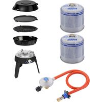 PACK CADAC Barbecue Gaz + Détendeur pour cartouche + 2 Cartouches de gaz