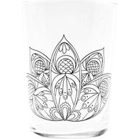 Pasabahce Mandala 1 Stück Stift Halter Organizer aus Glas mit Mandala design